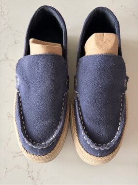 Zara Navy Suede loafers